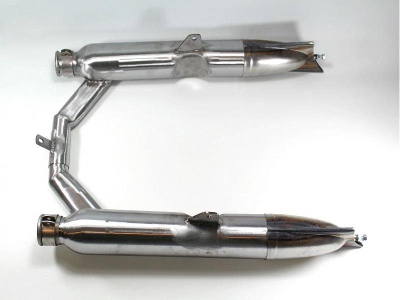 Auspufftöpfe Satz mit Klemmschelle für DKW 500 NZ Motorräder (EU) – Bild 2