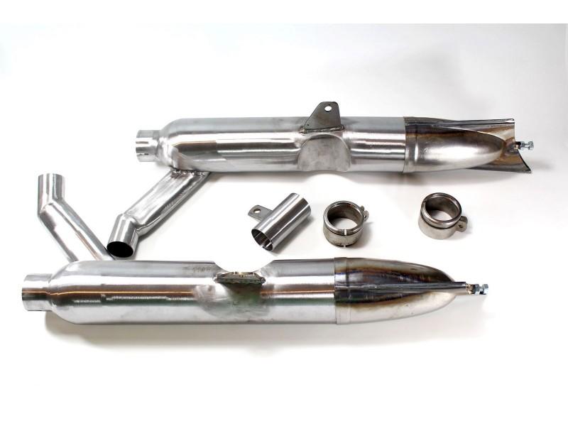 Auspufftöpfe Satz mit Klemmschelle für DKW 500 NZ Motorräder (EU) – Bild 4