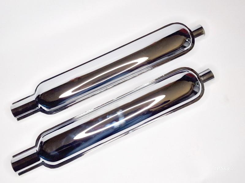 Auspufftöpfe Zündapp KS601 verchromt L+R – Bild 2