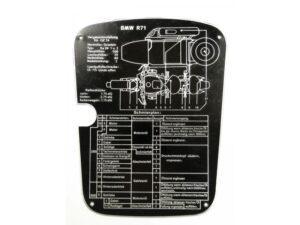 Typenschild / Schmierplan BMW R71