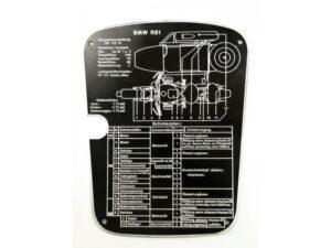 Typenschild / Schmierplan BMW R61