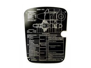 Typenschild / Schmierplan BMW R75