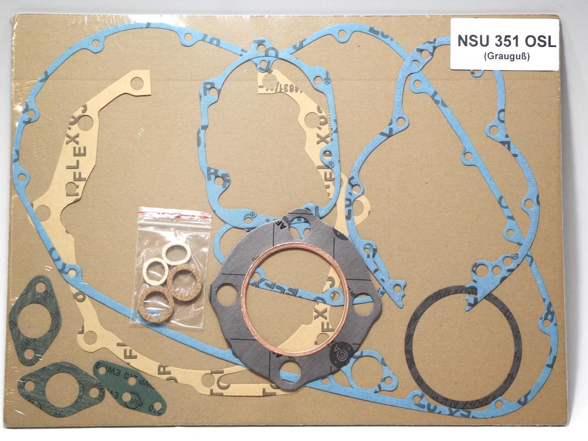 Motor Dichtungssatz für NSU 351 OSL Motorräder (mit Grauguß-Kopf) – Bild 2
