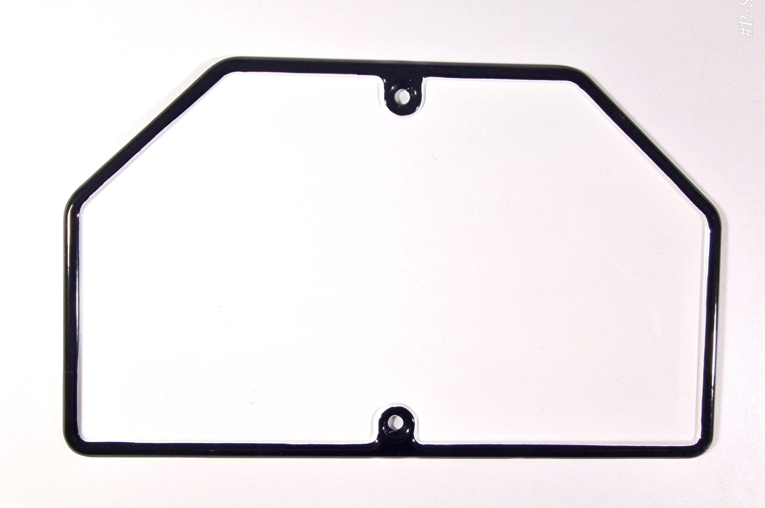 Nummernschild hinten weiß mit schwarzem Rand – Oldtimer Nachbau