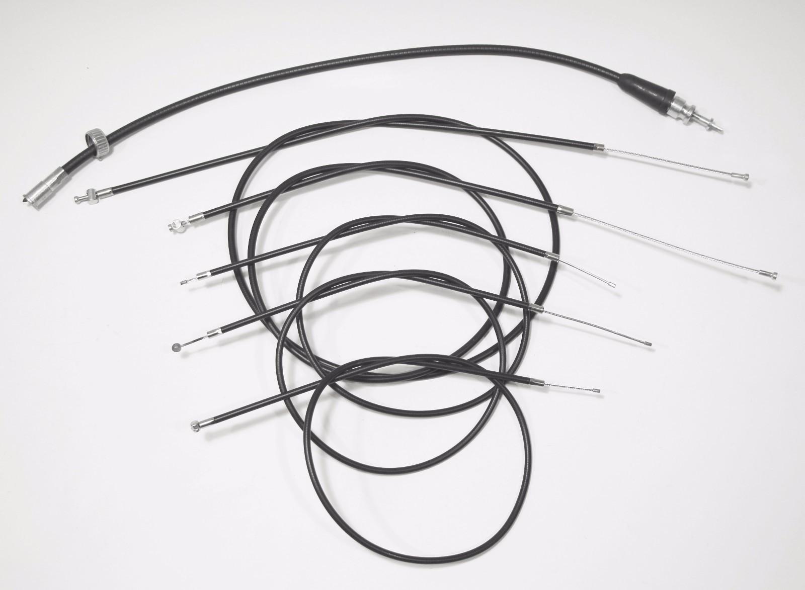 Bowdenzugsatz + Tachowelle mit Gummi DKW 250, 350 NZ komplett 6-teilig, Replik – Bild 7